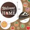 Interchangeable Welcome Sign for Front Door with 4 Seasonal Wreaths and 14 Changeable Icons, Farmhouse Front Door Signs, Door Decoration Porch Decor, Seasonal Wooden Home Sign home décor (6wood)